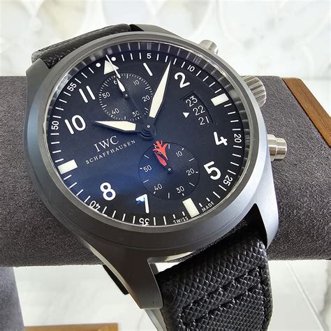 cinturino iwc pilot top gun|iwc chronograph gun.